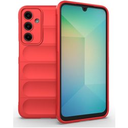 Mobigear Bumpy Samsung Galaxy A16 Hülle Flexibles TPU Backcover - Rot