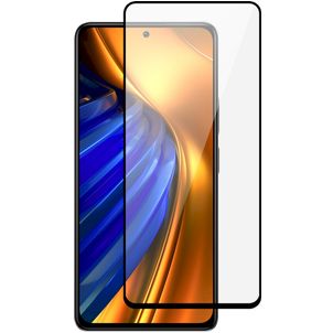 Mobigear Premium POCO F4 Panzerglas Gehärtetes Glas Displayschutz - Hüllenfreundlich - Schwarz
