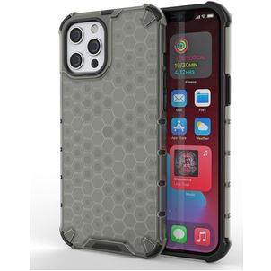 Mobigear Honeycomb iPhone 13 Pro Max Hülle Hardcase Backcover Stoßfest - Schwarz