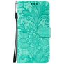 Mobigear Flowers Samsung Galaxy Note 10 Lite Hülle Klapphülle Geldbörse - Türkis