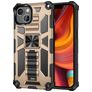Mobigear Armor Stand iPhone 13 Pro Max Hülle Hardcase Backcover Stoßfest mit Ständer - Gold
