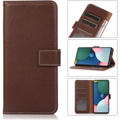 Mobigear Wallet POCO X4 GT Hülle Klapphülle Geldbörse - Braun