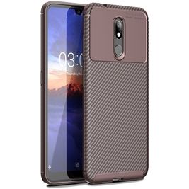 Mobigear Racing Nokia 3.2 Hülle Flexibles TPU Backcover - Braun