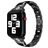 Mobigear Prague Edelstahl Apple Watch Armband Faltschließe - 49/46/45/44 mm - Schwarz