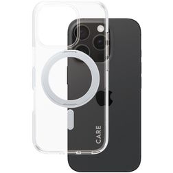 CARE by PanzerGlass Kickstand iPhone 16 Pro MagSafe Hardcase Backcover mit Ständer - Transparent / Silber