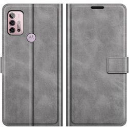 Mobigear Wallet Motorola Moto G10 Hülle Klapphülle Geldbörse - Grau
