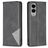 Mobigear Rhombus Slim Samsung Galaxy S25 Edge Hülle Klapphülle - Schwarz