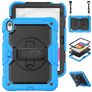 Mobigear SureGrip Xtreme iPad 10 (2022) Hülle Kunststoff,Silikon Backcover + Schulterträger + Ständer - Schwarz / Blau