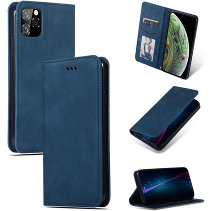 Mobigear Retro Slim iPhone 11 Pro Hülle Klapphülle - Blau
