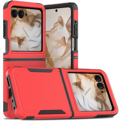 Mobigear Heavy Armor Motorola Razr 50 Hardcase Backcover Shockproof - Rot