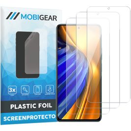 Mobigear POCO F4 Displayschutz Schutzfolie - Hüllenfreundlich (3er Pack)