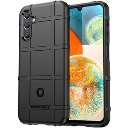 Mobigear Rugged Shield Samsung Galaxy A14 TPU (flexibel) Backcover Shockproof - Schwarz