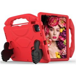 Mobigear Thumbs Up iPad Air 5 (2022) Tablet Hülle für Kinder mit Tragegriff - Rot
