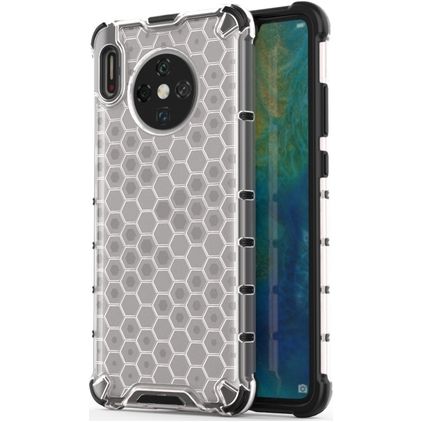 Mobigear Honeycomb Huawei Mate 30 Hülle Hardcase Backcover Stoßfest - Weiß