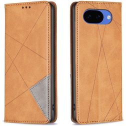 Mobigear Rhombus Slim Google Pixel 10a Hülle Klapphülle - Cognac