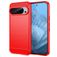 Mobigear Brushed Slim Google Pixel 9 Hülle Flexibles TPU Backcover - Rot