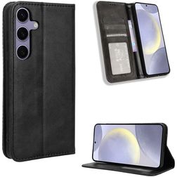 Mobigear Sensation Samsung Galaxy S25 FE Hülle Klapphülle Geldbörse - Schwarz