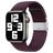 Mobigear Braided Nylon Apple Watch Armband Klappschließe - 42/41/40/38 mm - Weinrot