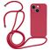 Mobigear Lanyard iPhone 14 Plus Silikon Handykette - Weinrot