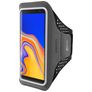 Mobiparts Comfort Fit Handyhalterung Joggen Samsung Galaxy J6 Plus Sporthülle Neopren Sportarmband - Schwarz