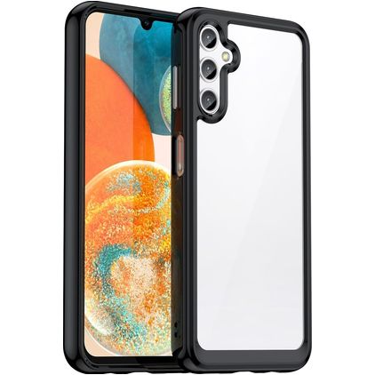Mobigear Crystal Samsung Galaxy A54 Hardcase Backcover - Transparent / Schwarz