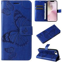 Mobigear Butterfly iPhone 17e Hülle Klapphülle Geldbörse - Blau