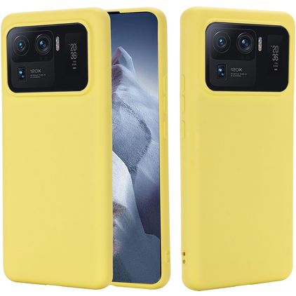 Mobigear Rubber Touch Xiaomi Mi 11 Ultra Silikon Hülle Backcover - Gelb