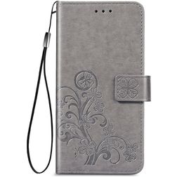 Mobigear Clover Samsung Galaxy A52s 5G Hülle Klapphülle Geldbörse - Grau