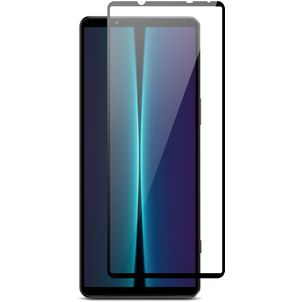 Mobigear Premium Sony Xperia 1 V Panzerglas Gehärtetes Glas Displayschutz - Hüllenfreundlich - Schwarz