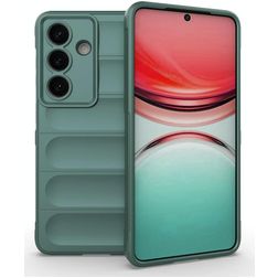Mobigear Bumpy Samsung Galaxy S26 Hülle Flexibles TPU Backcover - Dunkelgrün