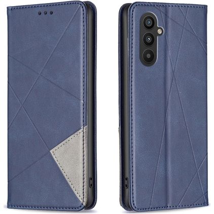 Mobigear Rhombus Slim Samsung Galaxy A24 Hülle Klapphülle - Blau
