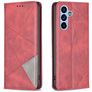 Mobigear Rhombus Slim Samsung Galaxy A54 Hülle Klapphülle - Rot
