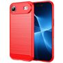 Mobigear Brushed Slim iPhone Air Hülle Flexibles TPU Backcover - Rot