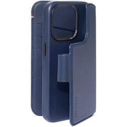 Decoded Detachable Wallet iPhone 15 Pro MagSafe Hülle Echtes Leder Abnehmbare 2in1 Klapphülle Geldbörse - Blau