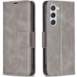 Mobigear Excellent Samsung Galaxy S24 Hülle Klapphülle Geldbörse - Grau