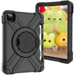 Mobigear RingGuard iPad Pro 11 Zoll (2018) Tablet Hülle für Kinder mit Tragegriff + Stifthalter - Schwarz