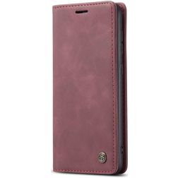 Caseme 013 Samsung Galaxy A51 Hülle Klapphülle Geldbörse - Weinrot