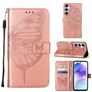 Mobigear Butterfly Samsung Galaxy A55 Hülle Klapphülle Geldbörse - Roségold