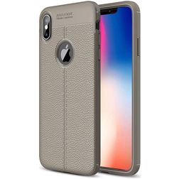 Mobigear Luxury iPhone XS Max Hülle Flexibles TPU Backcover - Grau