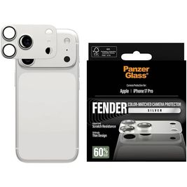 PanzerGlass FENDER iPhone 17 Pro Aluminum Kamera Schutz - Hüllenfreundlich - Silber