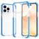 Mobigear Full Bumper iPhone 14 Pro Max Hülle Hardcase Backcover Stoßfest - Transparent / Blau