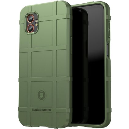 Mobigear Rugged Shield Samsung Galaxy Xcover 7 Pro Hülle Flexibles TPU Backcover Stoßfest - Grün
