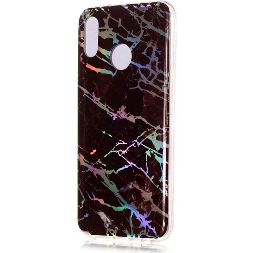 Mobigear Marble Huawei P20 Lite (2018) Hülle Flexibles TPU Backcover - Schwarz