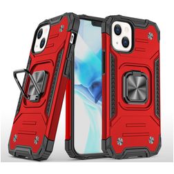 Mobigear Armor Ring iPhone 13 Pro Max Hülle Hardcase Backcover Stoßfest mit Ringhalter - Rot