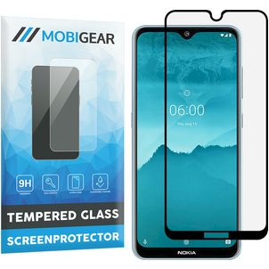 Mobigear Premium Nokia 7.2 Panzerglas Gehärtetes Glas Displayschutz - Hüllenfreundlich - Schwarz