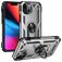 Mobigear Armor Ring iPhone 14 Plus Hülle Hardcase Backcover Stoßfest mit Ringhalter - Silber