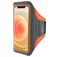 Mobiparts Comfort Fit Handyhalterung Joggen iPhone 12 Mini Sporthülle Neopren Sportarmband - Neon Orange