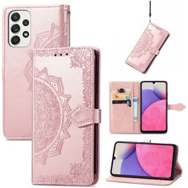 Mobigear Mandala Samsung Galaxy A33 Hülle Klapphülle Geldbörse - Roségold