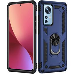 Mobigear Armor Ring Xiaomi 12X Hülle Hardcase Backcover Stoßfest mit Ringhalter - Blau