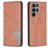 Mobigear Rhombus Slim Samsung Galaxy S24 Ultra Hülle Klapphülle - Braun